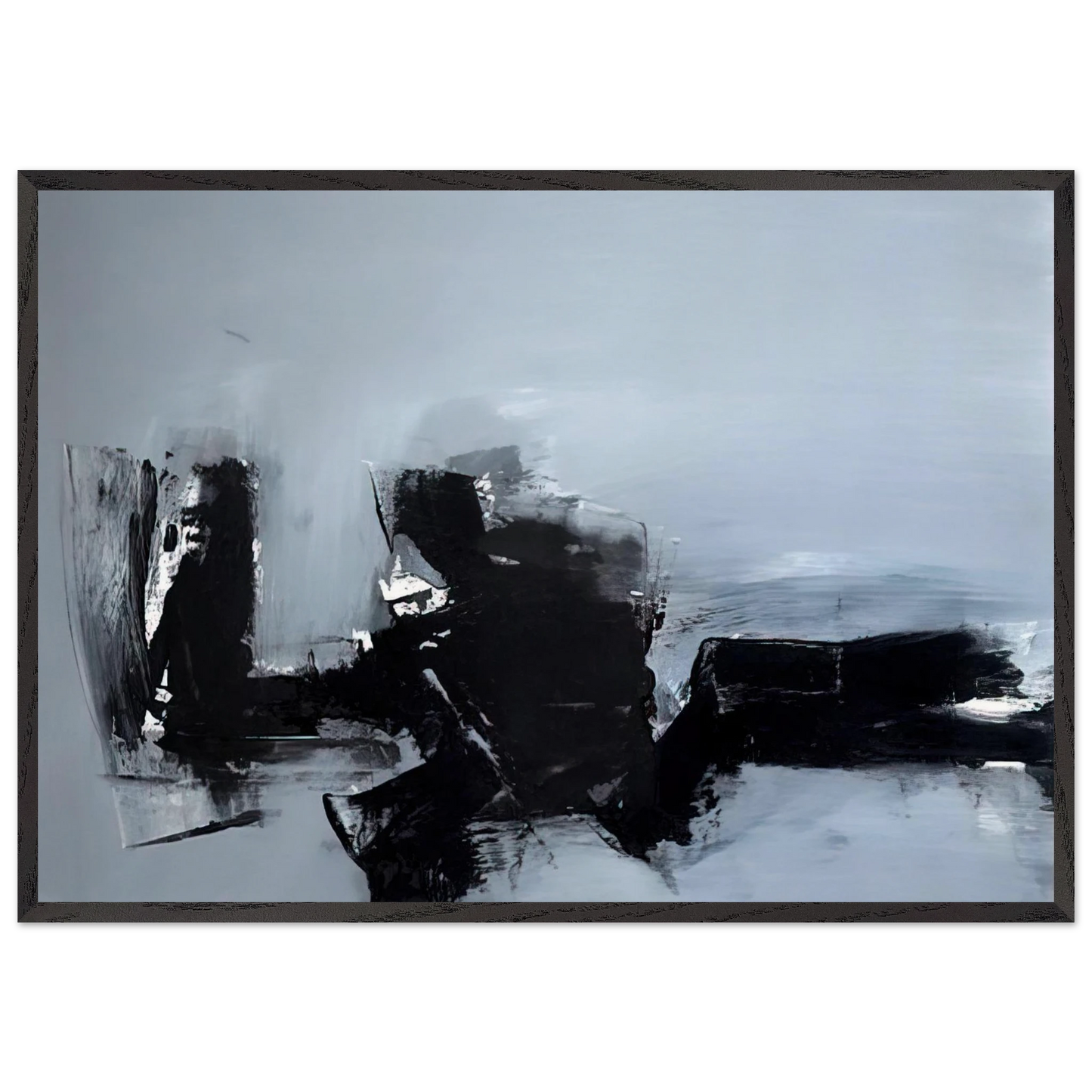 UNTITLED 1961 2 - Luis Feito Framed Art Print – Black Wooden Frame - Default Title - -Framed Art Print