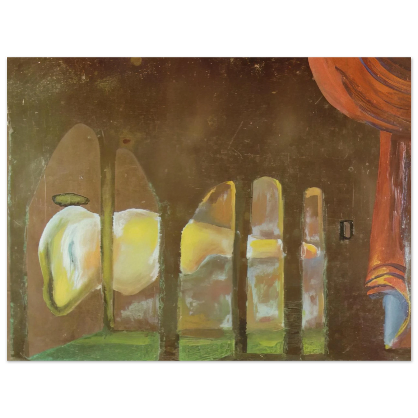 Salvador Dali - GREAT TAPEWORM MASTURBATOR APPEARS BEHIND ARCADES Fine Art Poster - Default Title