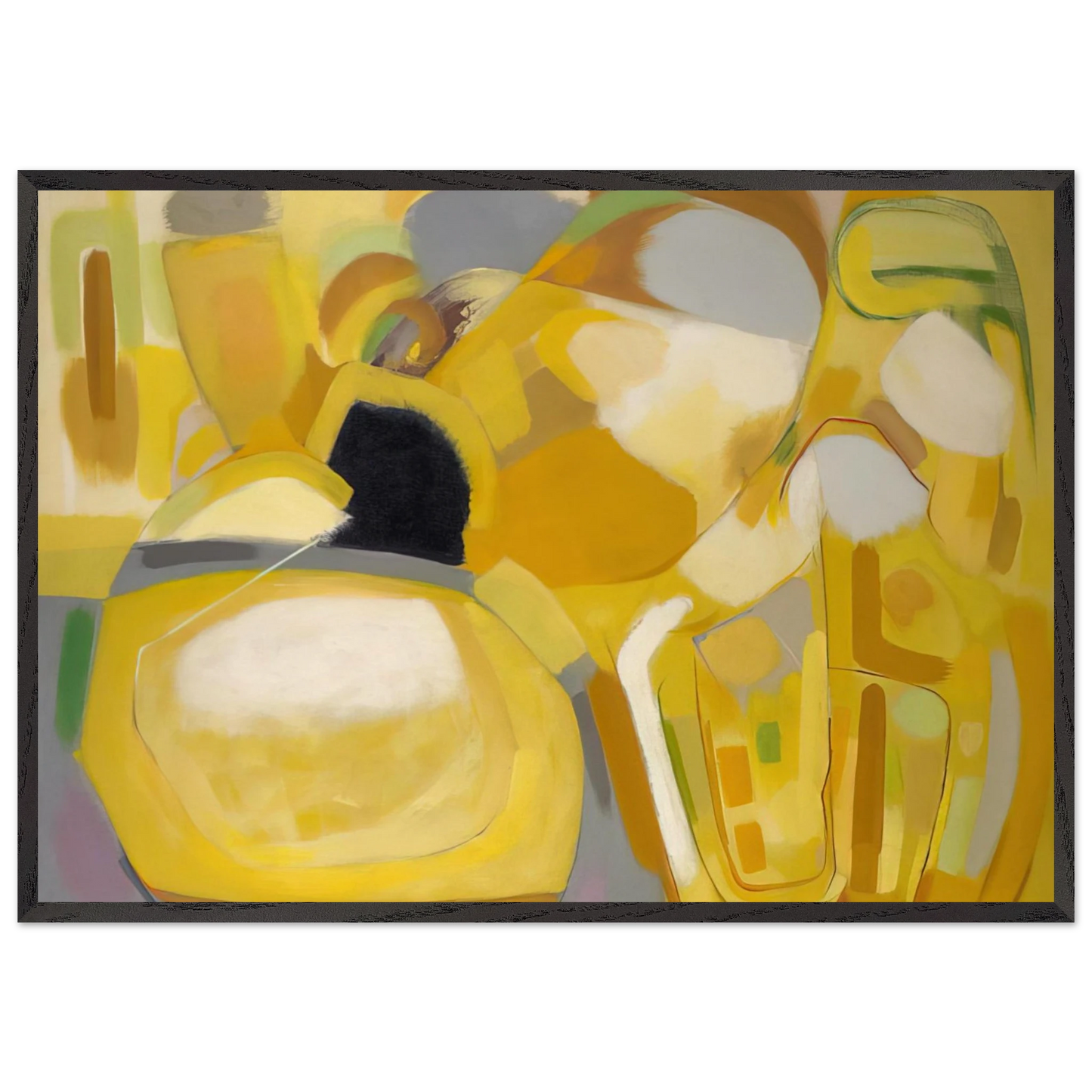 Desert Landscape - 1951 - John Ferren 70x100 cm / 28x40 inches Framed Art Print – Black Wooden Frame