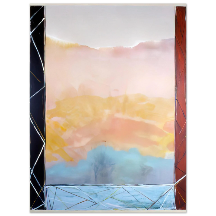 Ronnie Landfield - Where The Creek Hits The Rise - 1988 75x100 cm / 30x40inches Fine Art Poster