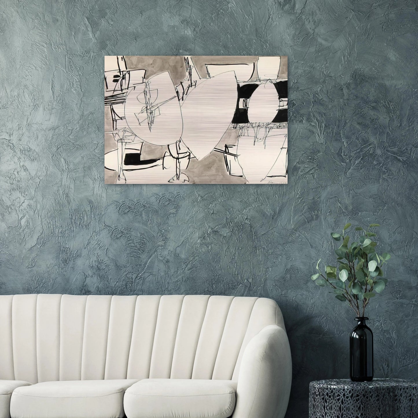 Inner Space - 1952 - Gene Davis Brushed Aluminum Print - 70x100 cm / 28x40 inches | Gene Davis Aluminum Print | Gene Davis Prints