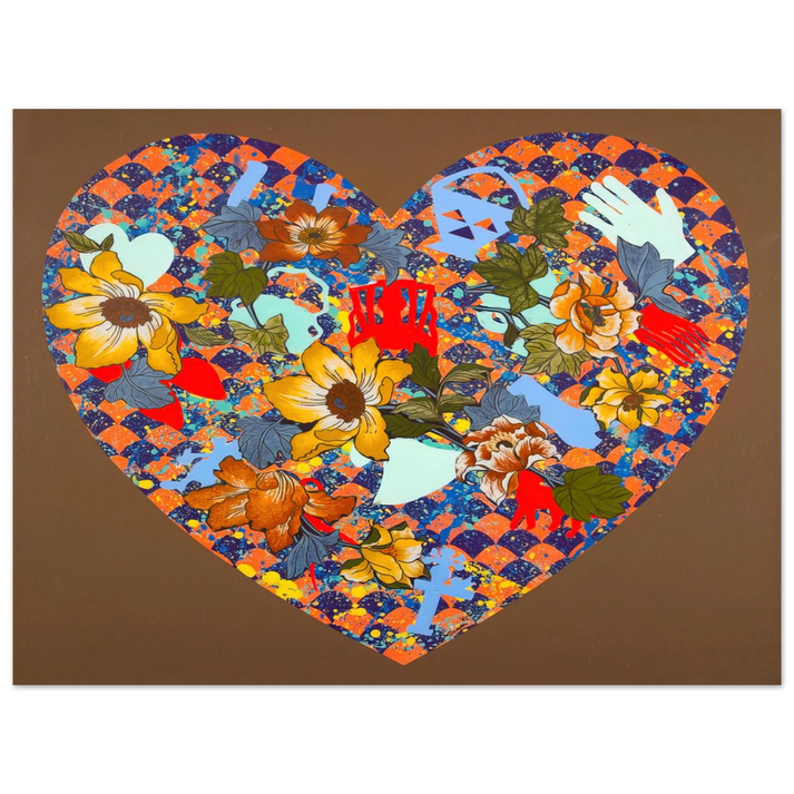 Miriam Schapiro - Our Stenciled Heart - 2008 75x100 cm / 30x40inches Fine Art Poster