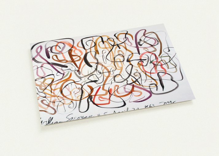 #5 April 28, 1963 NYC - 1963 By William Saroyan Pack of 10 Post Cards | William Saroyan Post Cards | A6 (10.5 x 14.8 cm) - 4.1 x 5.8 inches