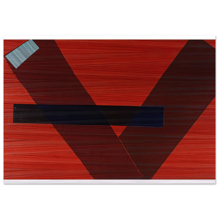 Blue Line - Sam Gilliam Brushed Aluminum Print - 70x100 cm / 28x40 inches | Sam Gilliam Aluminum Print | Sam Gilliam Prints