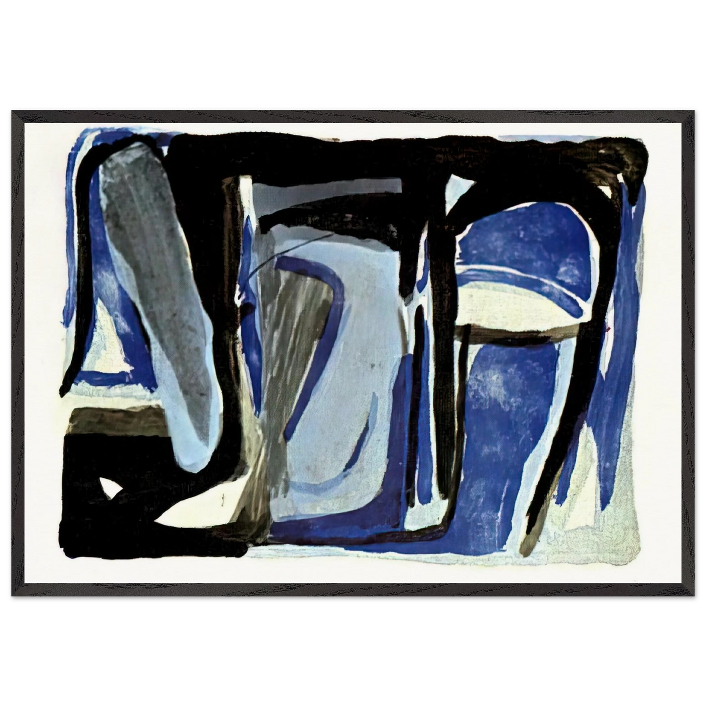 Souvenir Duthuit - 1975 - Bram van Velde Framed Art Print – Black Wooden Frame - Default Title - -Framed Art Print