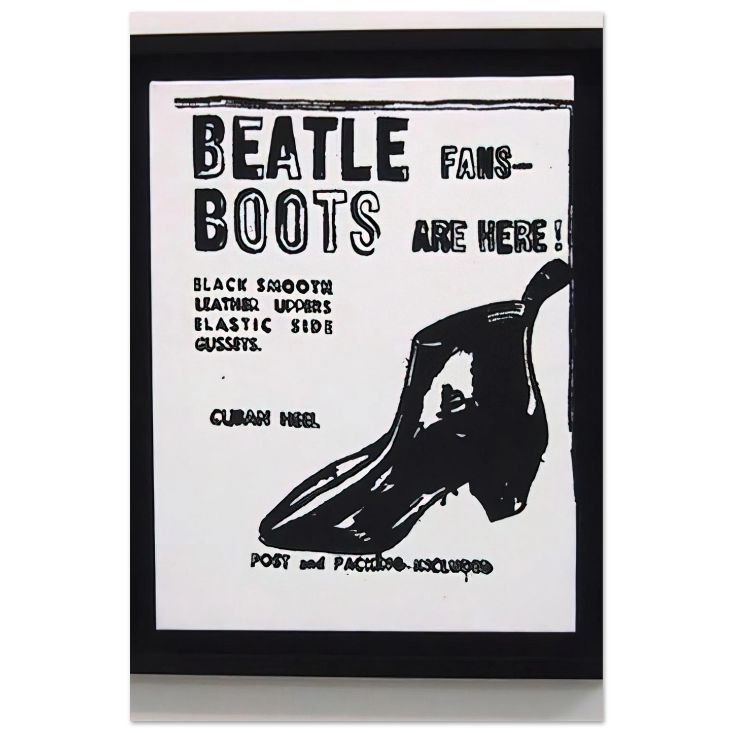 Andy Warhol - Beatle Boots Fine Art Poster - 40x60 cm / 16x24 inches