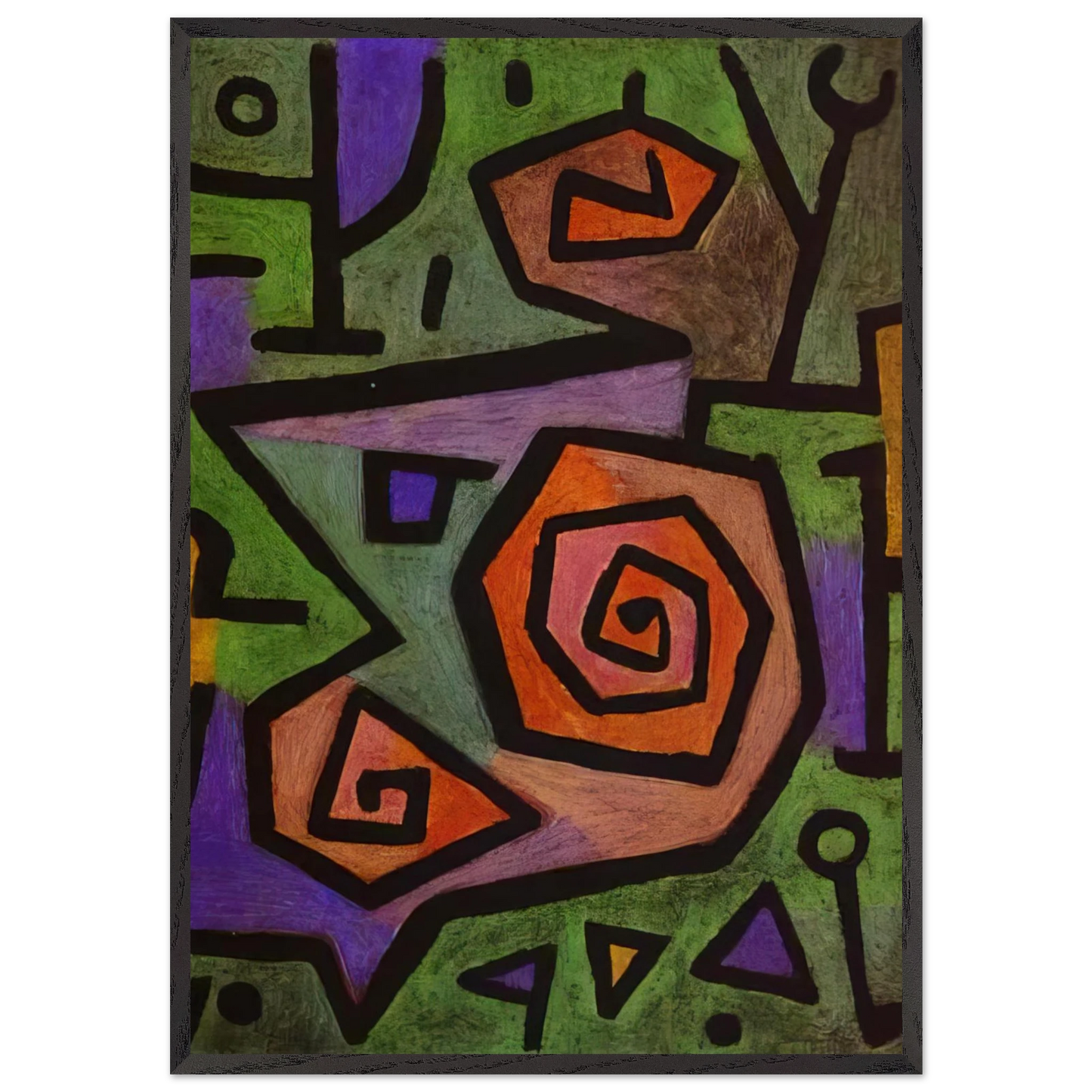HEROIC ROSES 1938 - Paul Klee Framed Art Print – Black Wooden Frame - Default Title - -Framed Art Print