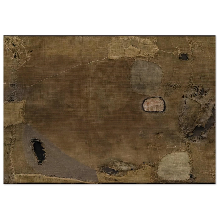 Sackcloth - 1953 - Alberto Burri Brushed Aluminum Print - 70x100 cm / 28x40 inches | Alberto Burri Aluminum Print | Alberto Burri Prints