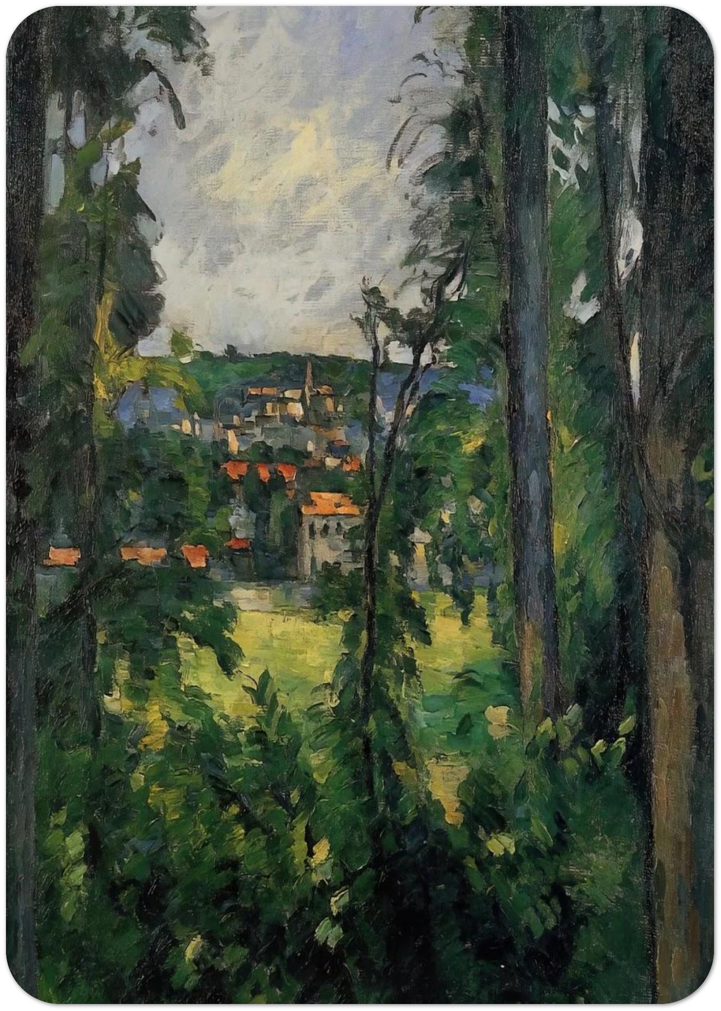 Auvers. View from Nearby By Paul Cézanne Pack of 10 Post Cards | Paul Cézanne Post Cards | A6 (10.5 x 14.8 cm) - 4.1 x 5.8 inches