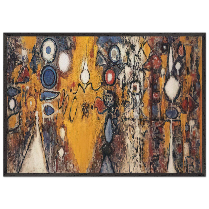 NUMBER 1 N2 - Richard Pousette-Dart 70x100 cm / 28x40 inches Framed Art Print – Black Wooden Frame