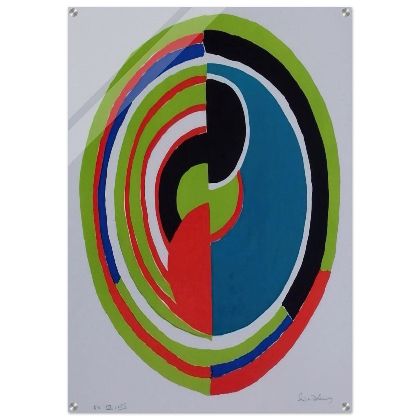 ABSTRACT SWIRL - Sonia Delaunay Acrylic Print - 70x100 cm / 28x40″ inches