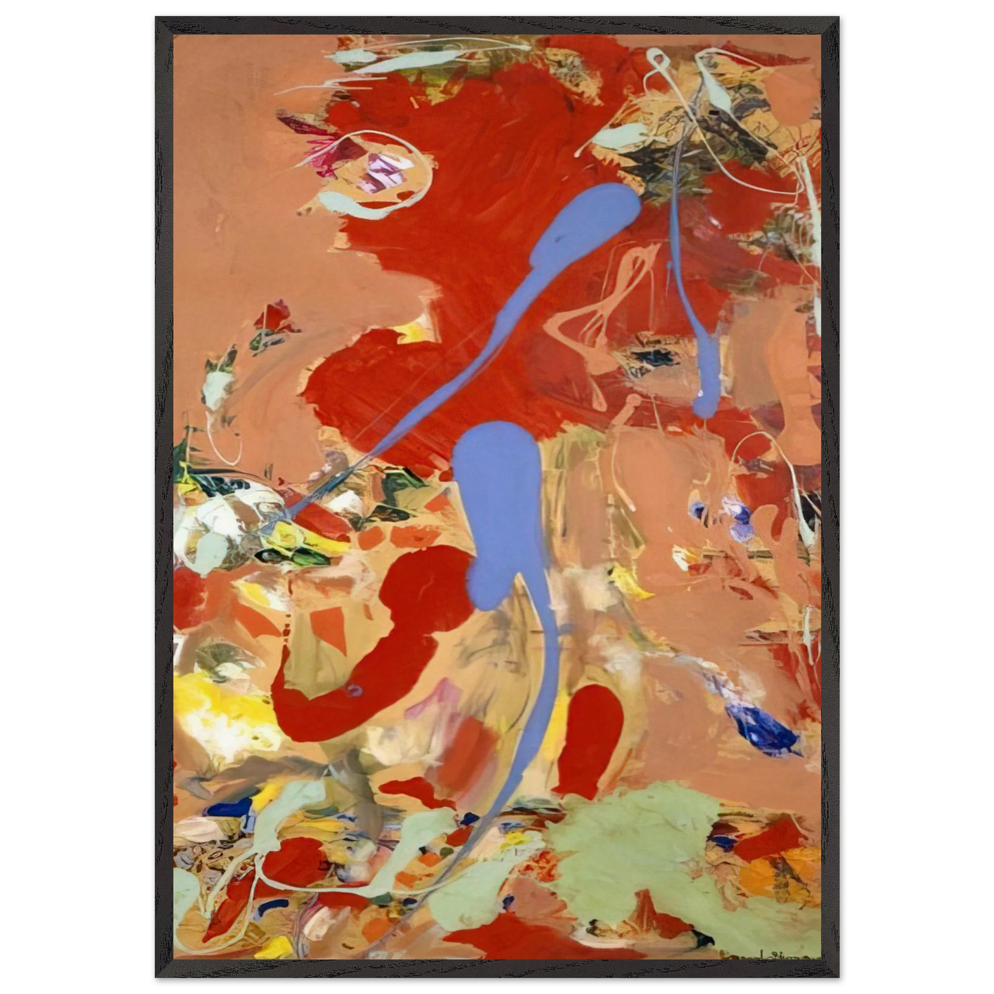 Aquatic Garden - Hans Hofmann Framed Art Print – Black Wood~en`Frame