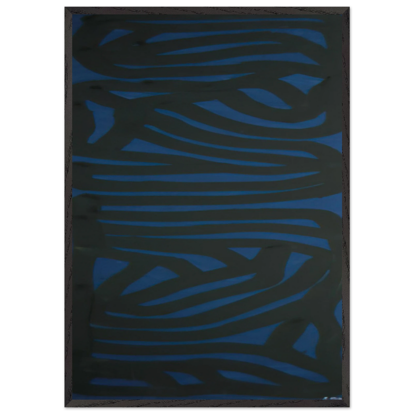 Blue Vertical - Sol LeWitt 70x100 cm / 28x40 inches Framed Art Print – Black Wooden Frame