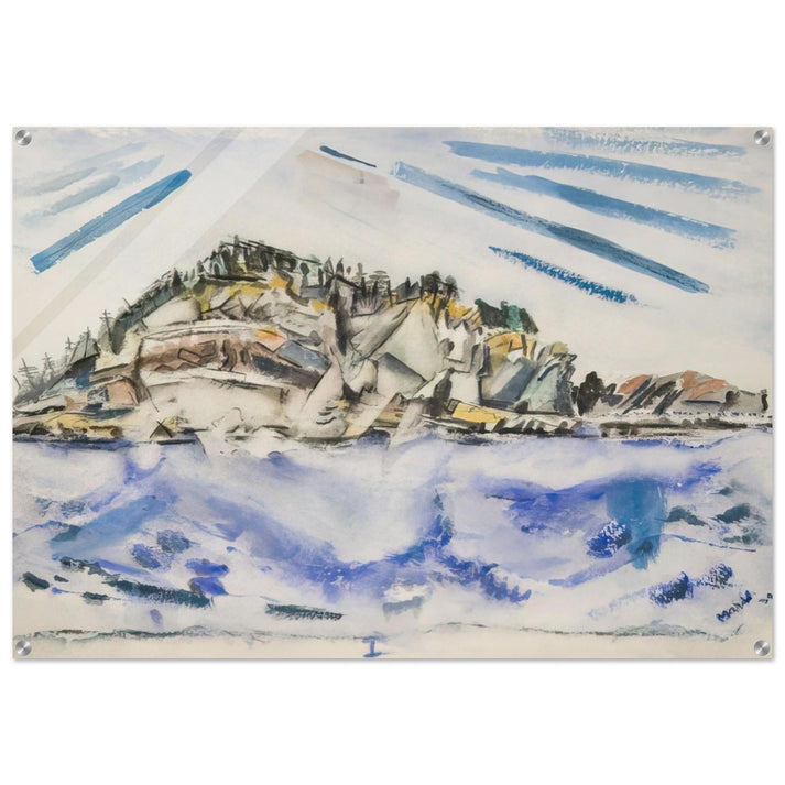 Island Ship’s Stern - 1934 - John Marin Acrylic Print - 70x100 cm / 28x40″ inches | John Marin Wall Art | John Marin Prints