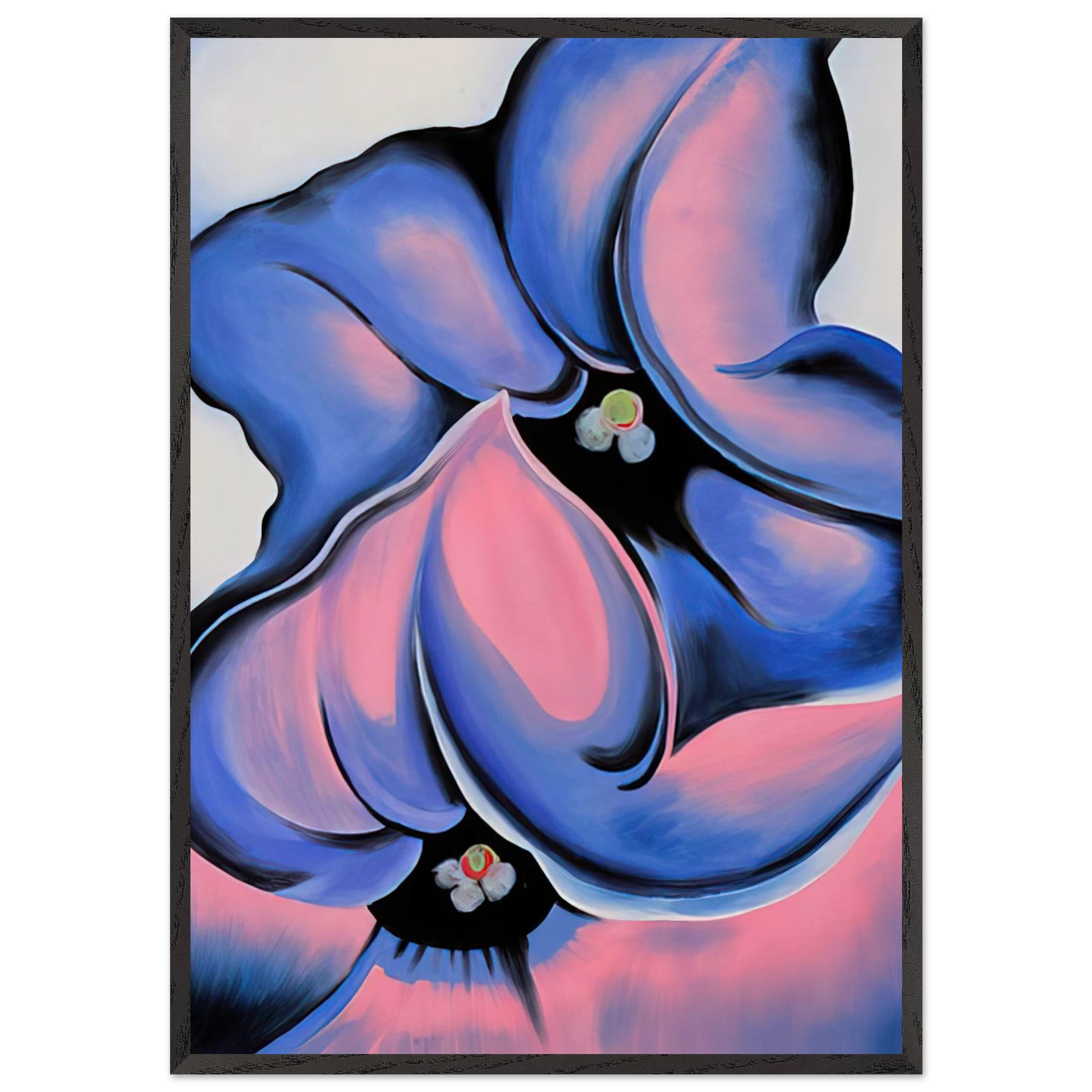 Purple Petunia - Georgia OKeeffe 70x100 cm / 28x40 inches Framed Art Print – Black Wooden Frame