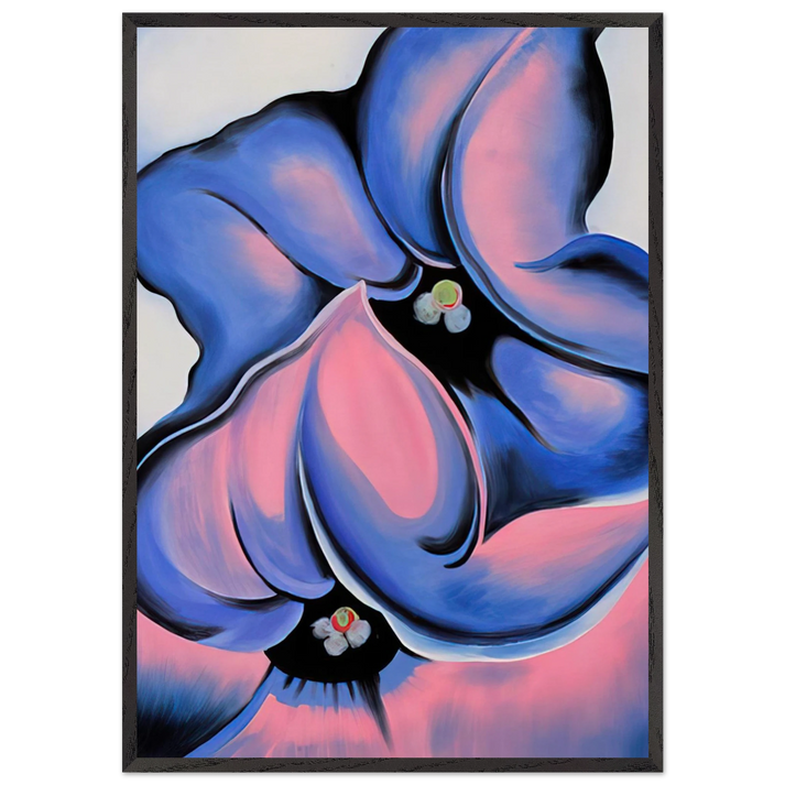 Purple Petunia - Georgia OKeeffe 70x100 cm / 28x40 inches Framed Art Print – Black Wooden Frame