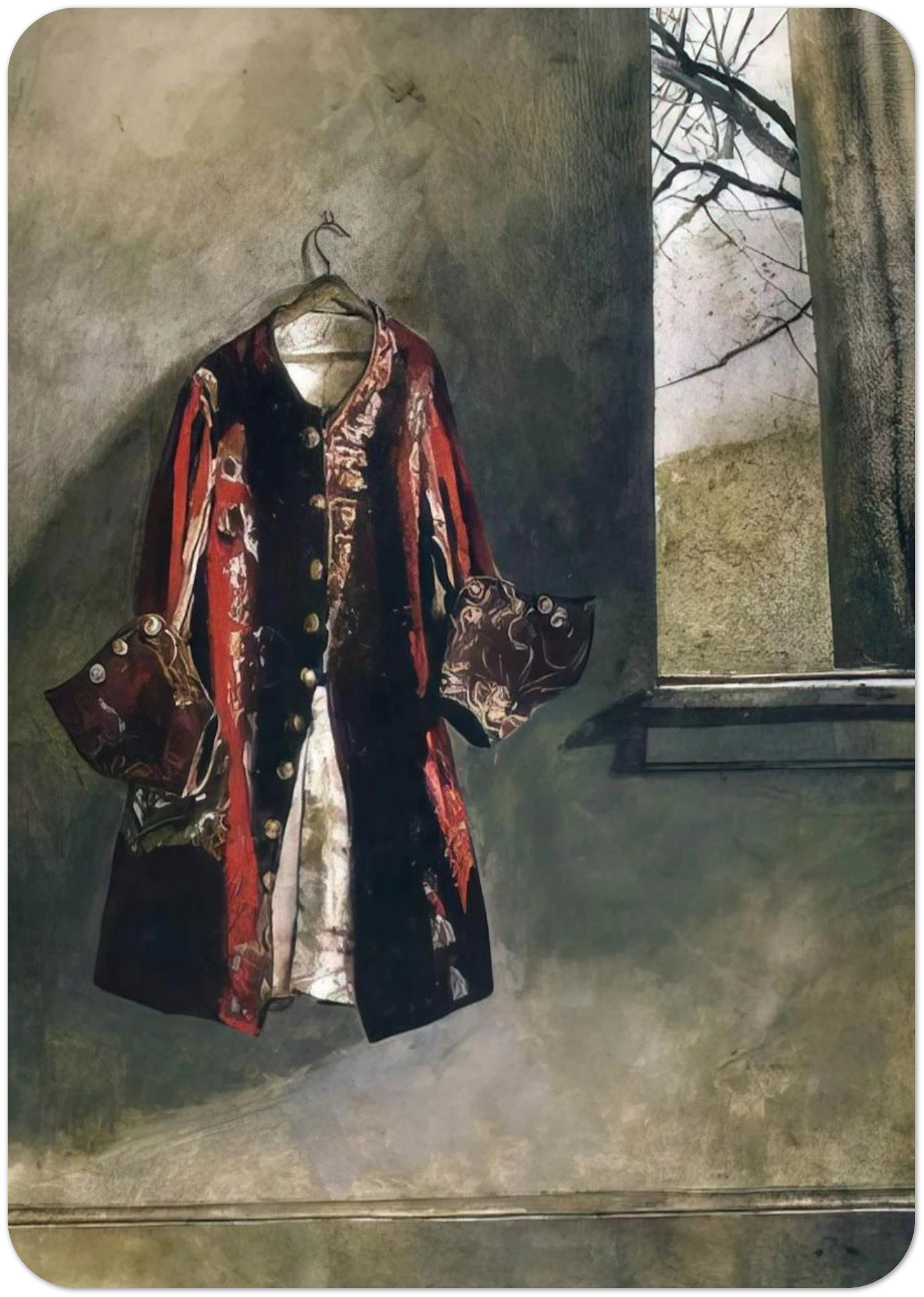 CURTAIN CALL By Andrew Wyeth Pack of 10 Post Cards | Andrew Wyeth Post Cards | A6 (10.5 x 14.8 cm) - 4.1 x 5.8 inches