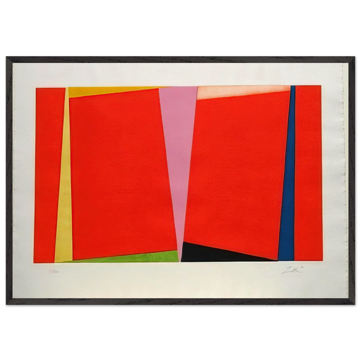 Untitled - 1970 N14 - Larry Zox 70x100 cm / 28x40 inches Framed Art Print – Black Wooden Frame