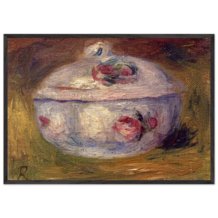 Sugar Bowl - Pierre-Auguste Renoir 70x100 cm / 28x40 inches Framed Art Print – Black Wooden Frame