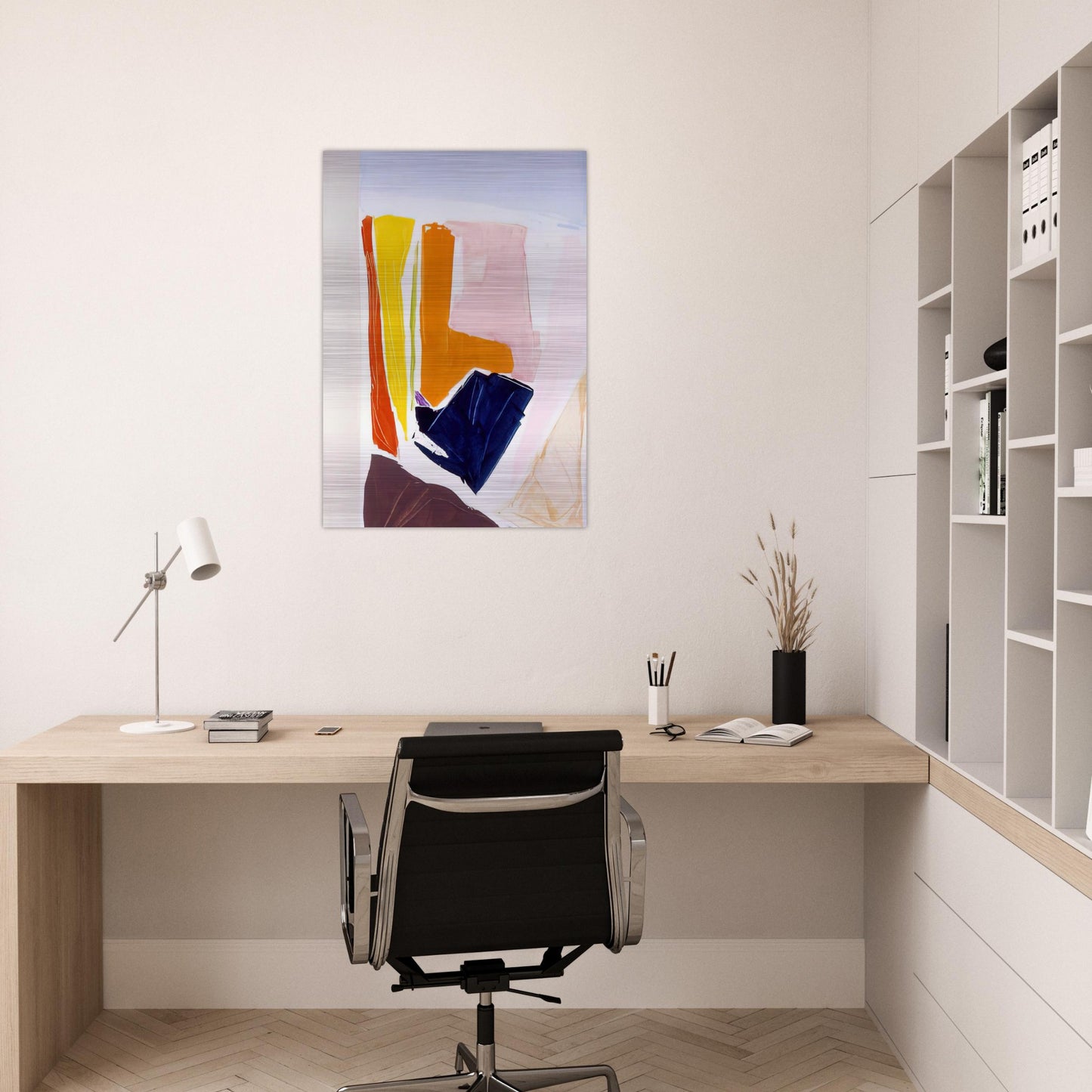 Catalan Via Paris - 1984 - Ronnie Landfield Brushed Aluminum Print - 70x100 cm / 28x40 inches | Ronnie Landfield Aluminum Print | Ronnie Landfield Prints