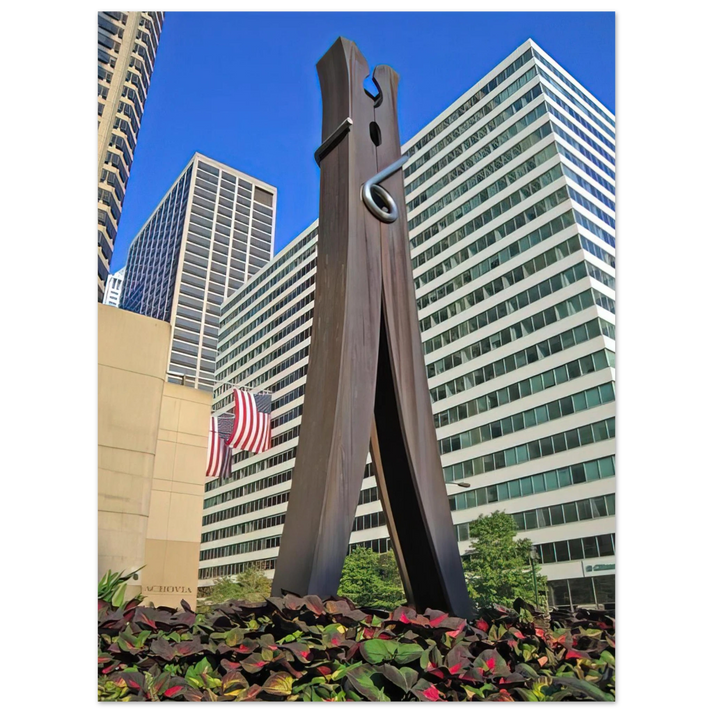 Claes Oldenburg - CLOTHESPIN 1976 75x100 cm / 30x40inches Fine Art Poster