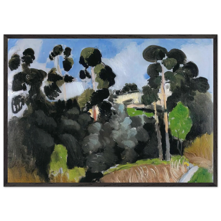 LANDSCAPE 1 N1 - Henri Matisse 70x100 cm / 28x40 inches Framed Art Print – Black Wooden Frame