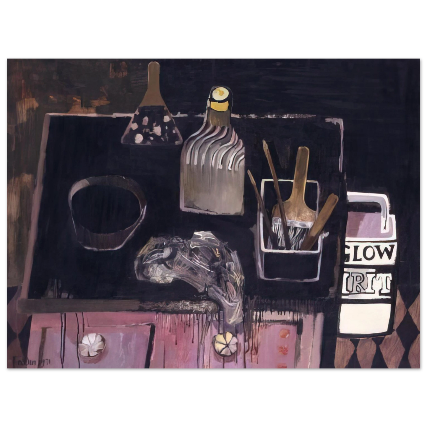 Mary Fedden - The Etching Table - 1971 Fine Art Poster - Default Title