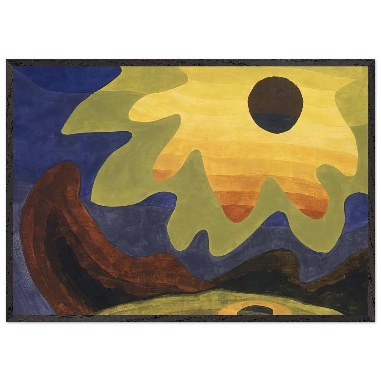 Sun - 1943 - Arthur Dove Framed Art Print – Black Wooden Frame - Default Title - -Framed Art Print
