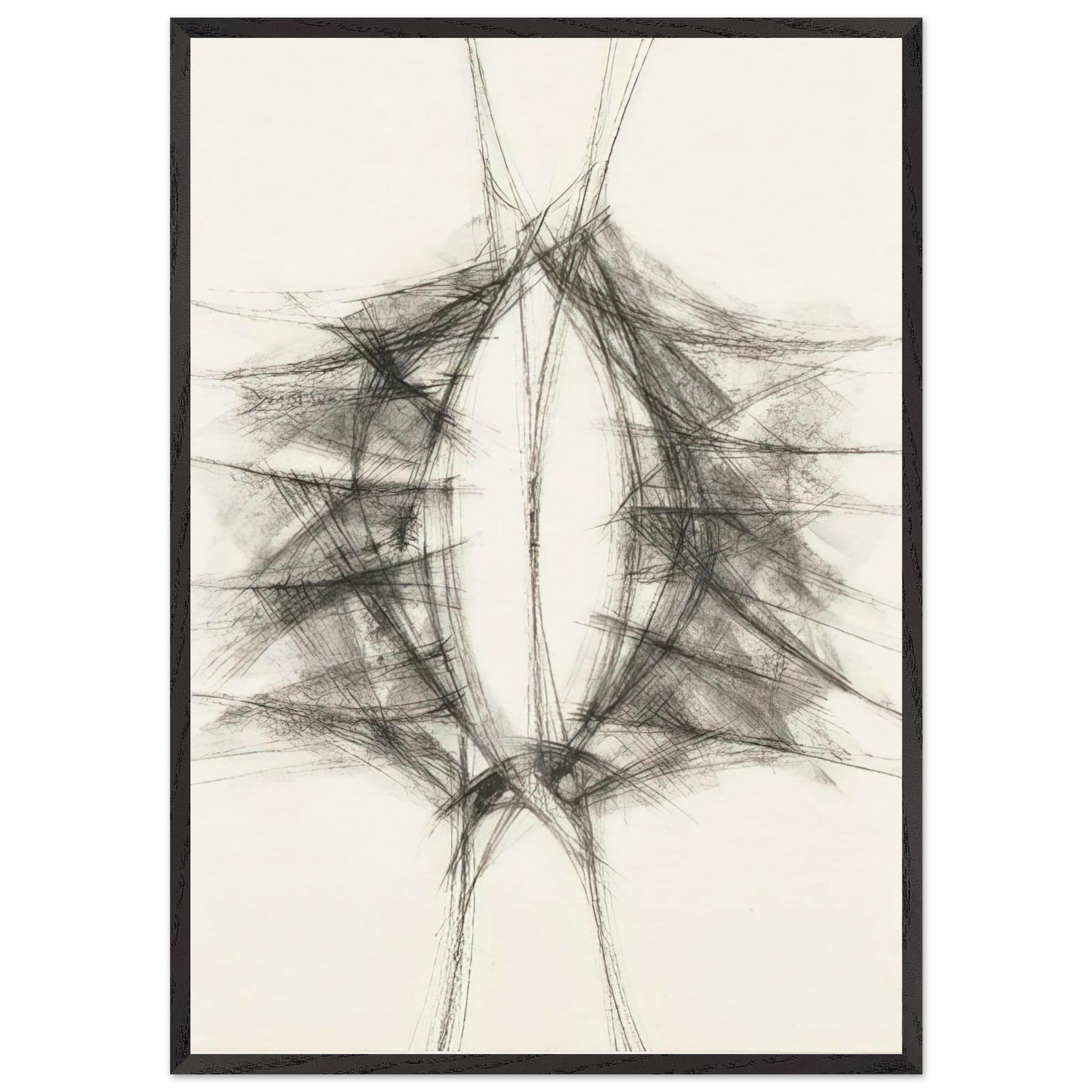 Untitled - Art Informel N1 - Manuel Rivera Framed Art Print – Black Wooden Frame - Default Title - -Framed Art Print