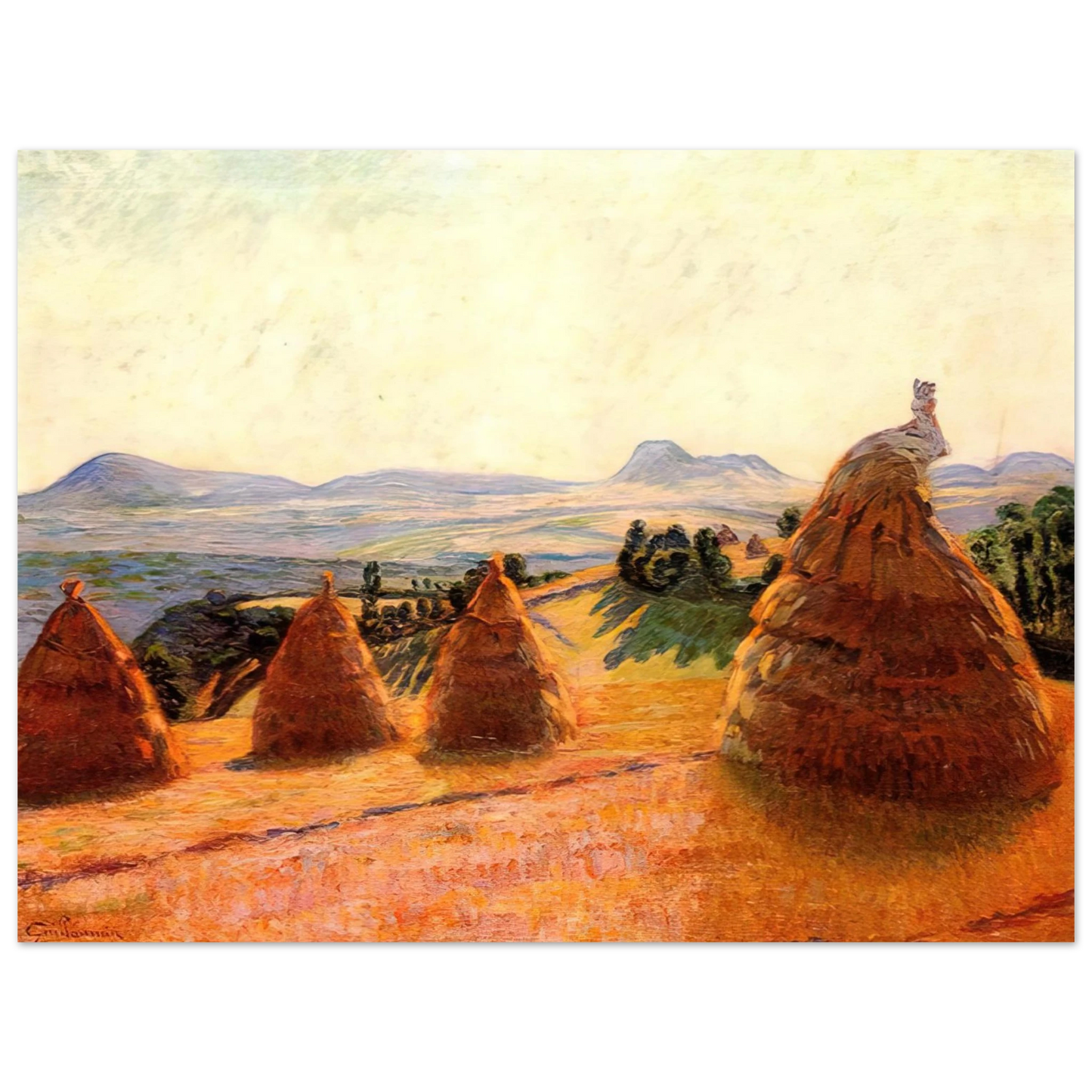 Armand Guillaumin - Plateau Bromont at Pontgibaud Puy de Dôme Fine Art Poster - Default Title