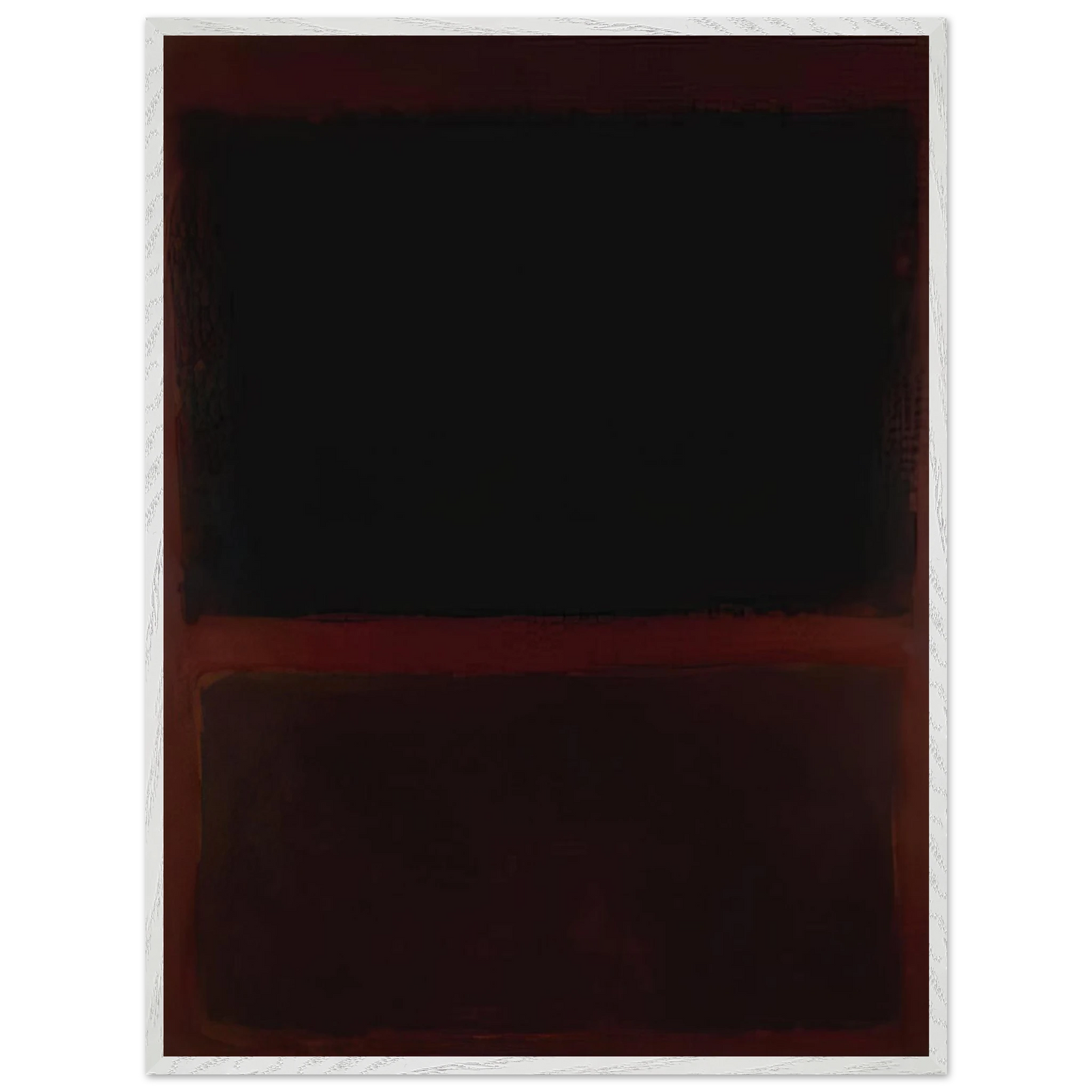 Mark Rothko - Black on Dark Sienna on Purple - 1960 Wall Art - 60x80 cm / 24x32 inches - Premium Wooden Framed Poster With Fine Art Paper-canvas - Wood frame