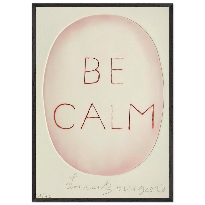 BE CALME OCTOBER 1ST 31ST - Louise Bourgeois 70x100 cm / 28x40 inches Framed Art Print – Black Wooden Frame