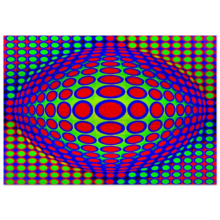 Vega 200 - 1968 - Victor Vasarely Brushed Aluminum Print - 70x100 cm / 28x40 inches | Victor Vasarely Aluminum Print | Victor Vasarely Prints