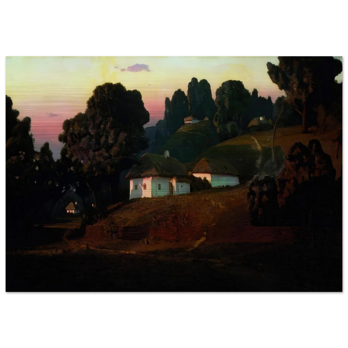 Evening in Ukraine - Arkhyp Kuindzhi Brushed Aluminum Print - 70x100 cm / 28x40 inches | Arkhyp Kuindzhi Aluminum Print | Arkhyp Kuindzhi Prints