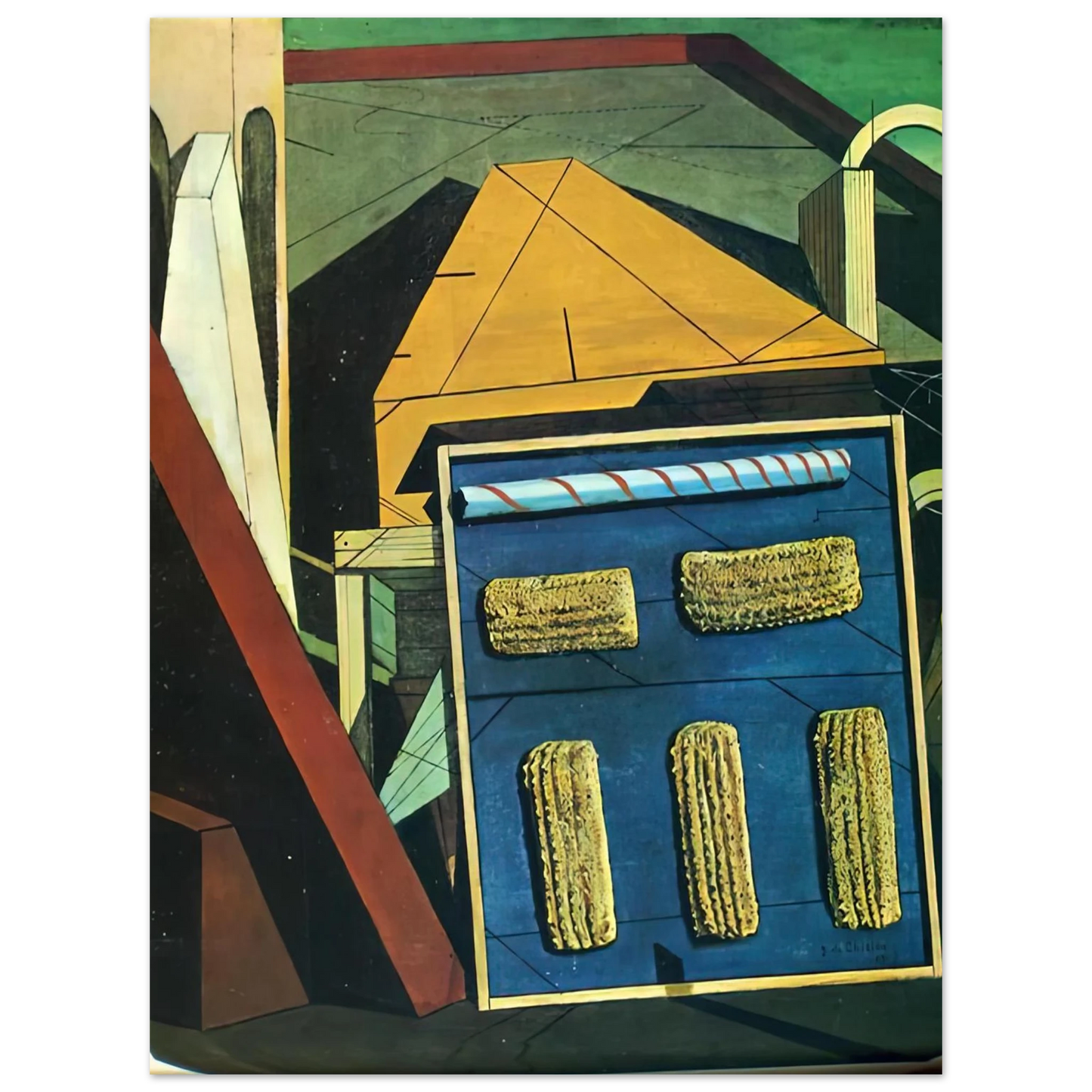 Giorgio de Chirico - THE GENTLE AFTERNOON 1916 Fine Art Poster - Default Title