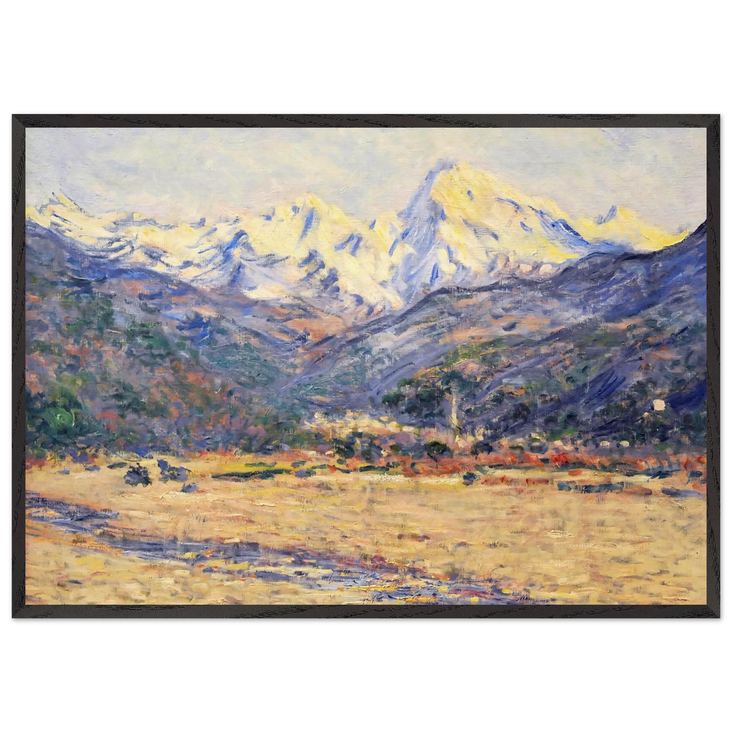 The Valley of the Nervia - claude monet Framed Art Print – Black Wooden Frame - Default Title - -Framed Art Print