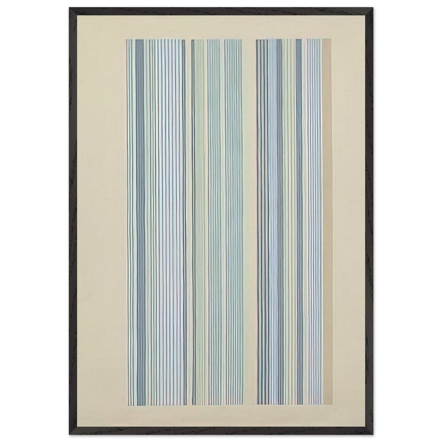 Blue Bird - 1978 - Gene Davis Framed Art Print – Black Wooden Frame - Default Title - -Framed Art Print