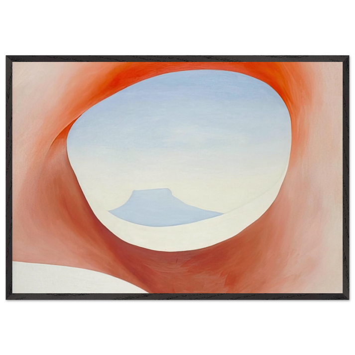 Pedernal - From the Ranch I - Georgia OKeeffe 70x100 cm / 28x40 inches Framed Art Print – Black Wooden Frame