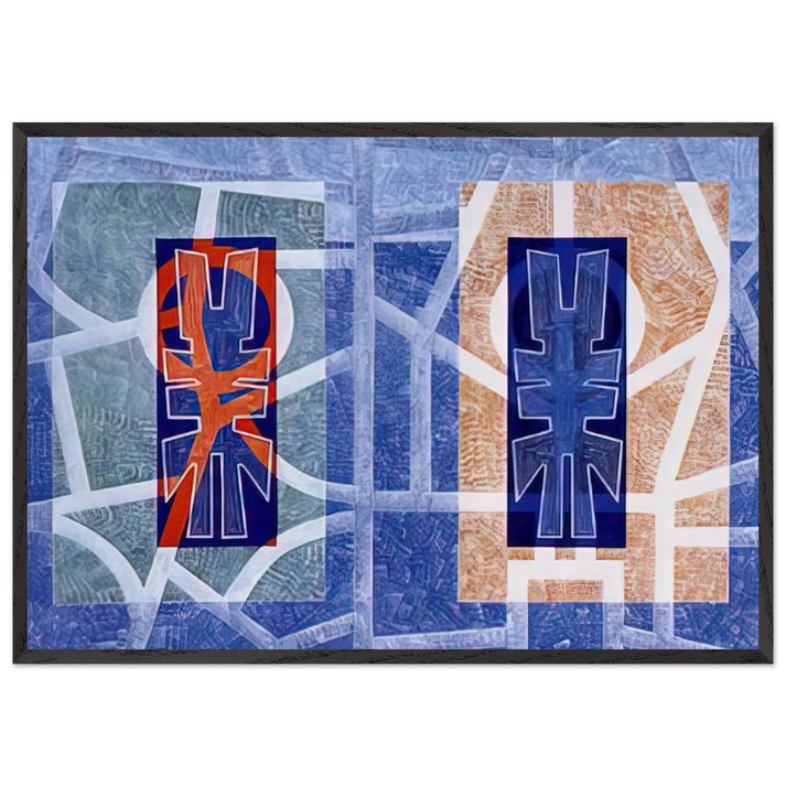 Oracle - 1971 - Jimmy Ernst 70x100 cm / 28x40 inches Framed Art Print – Black Wooden Frame