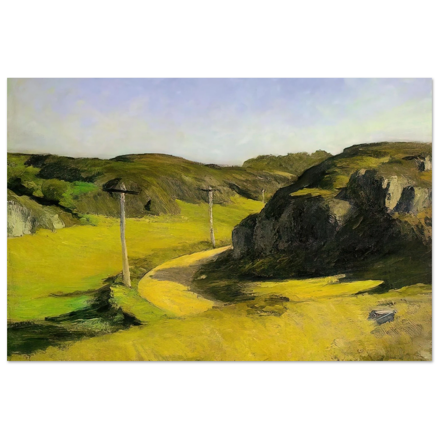 Edward Hopper - Road in Maine Fine Art Poster - 75x100 cm / 30x40 inches