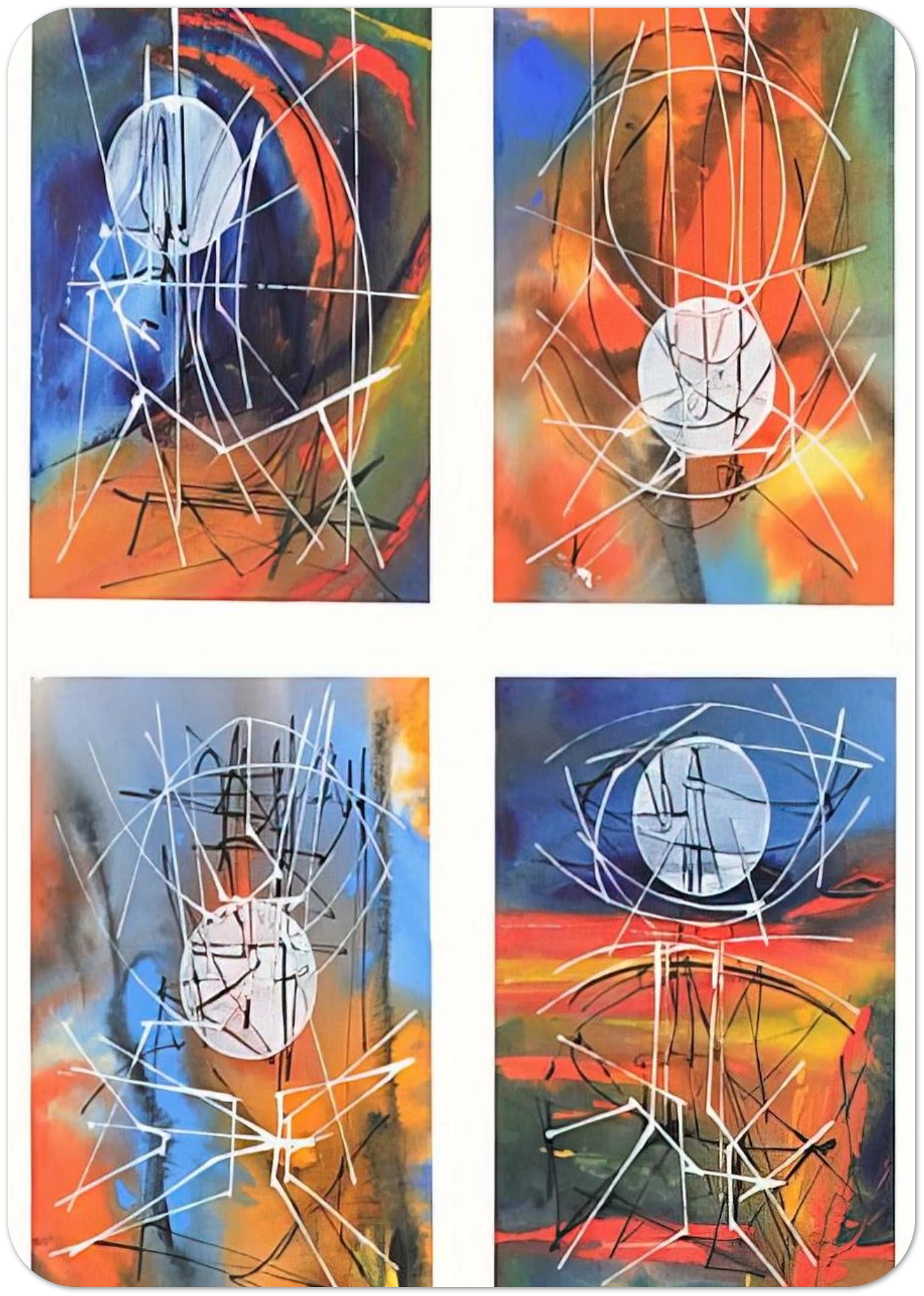 Four Days - 1979 By Jimmy Ernst Pack of 10 Post Cards | Jimmy Ernst Post Cards | A6 (10.5 x 14.8 cm) - 4.1 x 5.8 inches
