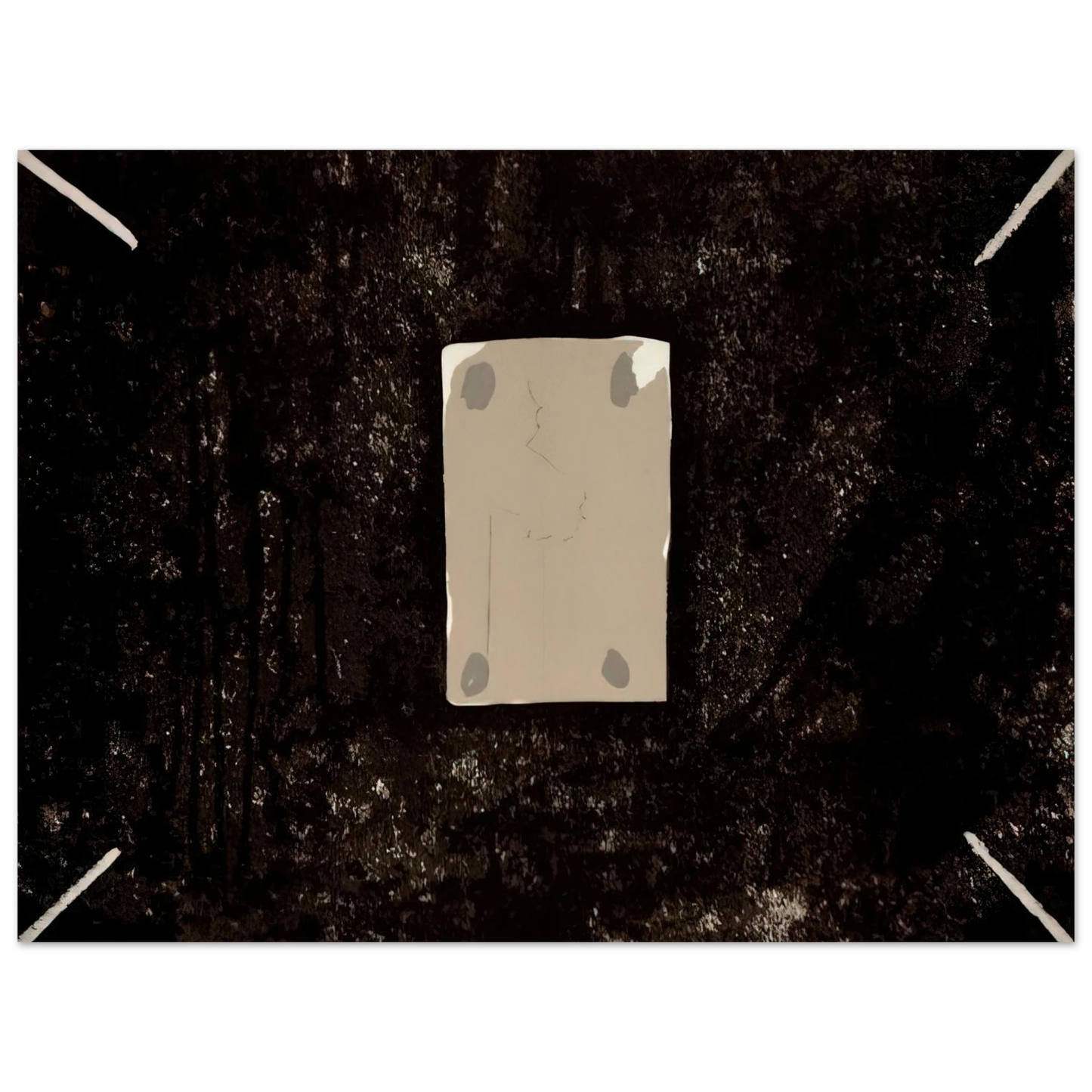 Antoni Tapies - COMPOSITION IN BLACK 3 GRAYS AND BLUISH 1968 Fine Art Poster - Default Title