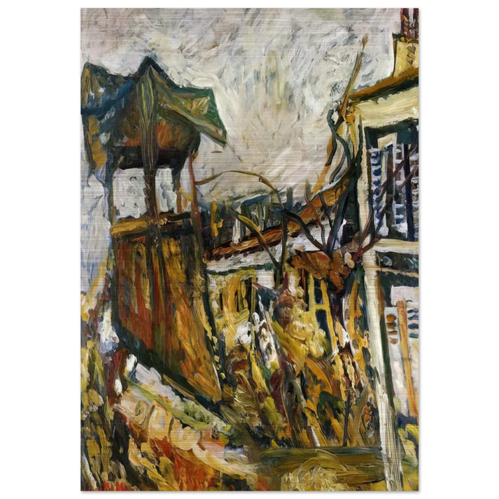 PARISIAN SUBURB - Chaim Soutine Brushed Aluminum Print - 70x100 cm / 28x40 inches | Chaim Soutine Aluminum Print | Chaim Soutine Prints