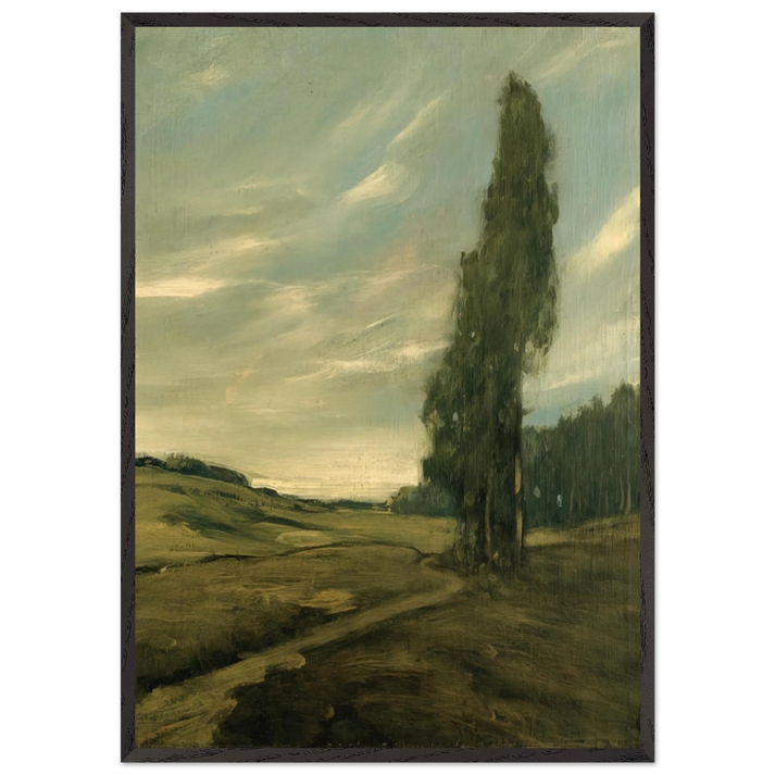 Contra Costa Landscape - Tonalism - Xavier Martinez 70x100 cm / 28x40 inches Framed Art Print – Black Wooden Frame