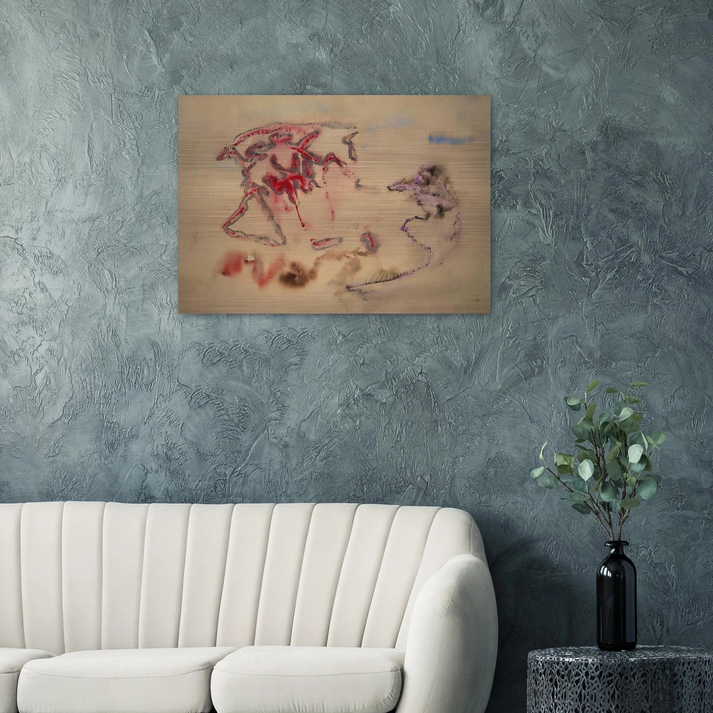 Untitled - 1957 - 1958 France - Henri Michaux Brushed Aluminum Print - 70x100 cm / 28x40 inches | Henri Michaux Aluminum Print | Henri Michaux Prints