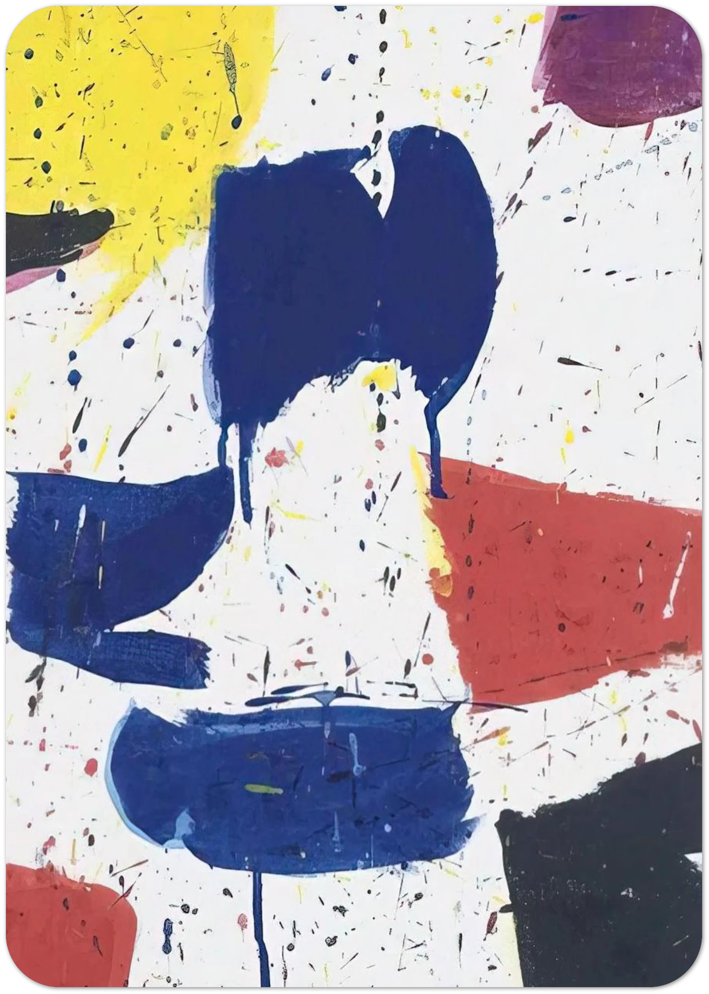 Emblem 8 1 By Sam Francis Pack of 10 Post Cards | Sam Francis Post Cards | A6 (10.5 x 14.8 cm) - 4.1 x 5.8 inches