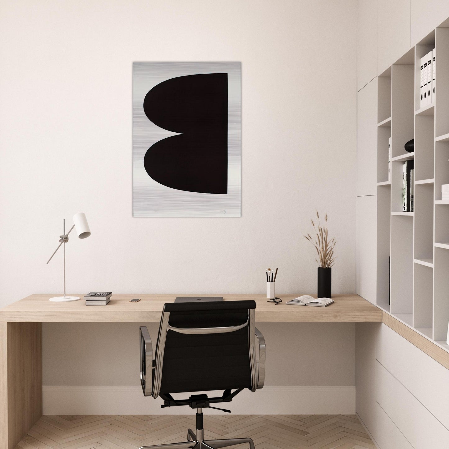 Black from Suite of Twenty-Seven Color Lithographs - Ellsworth Kelly Brushed Aluminum Print - 70x100 cm / 28x40 inches | Ellsworth Kelly Aluminum Print | Ellsworth Kelly Prints