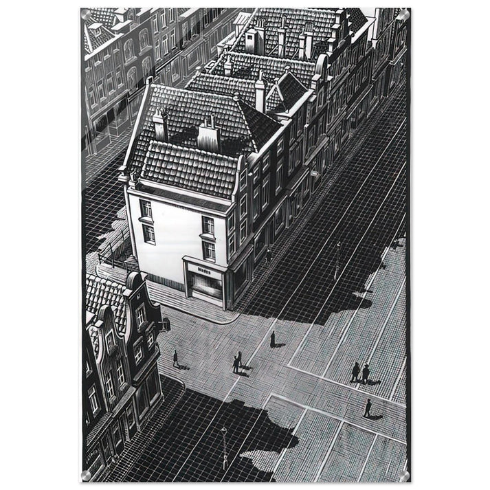 DELFT - MC Escher Acrylic Print - 70x100 cm / 28x40″ inches | MC Escher Wall Art | MC Escher Prints