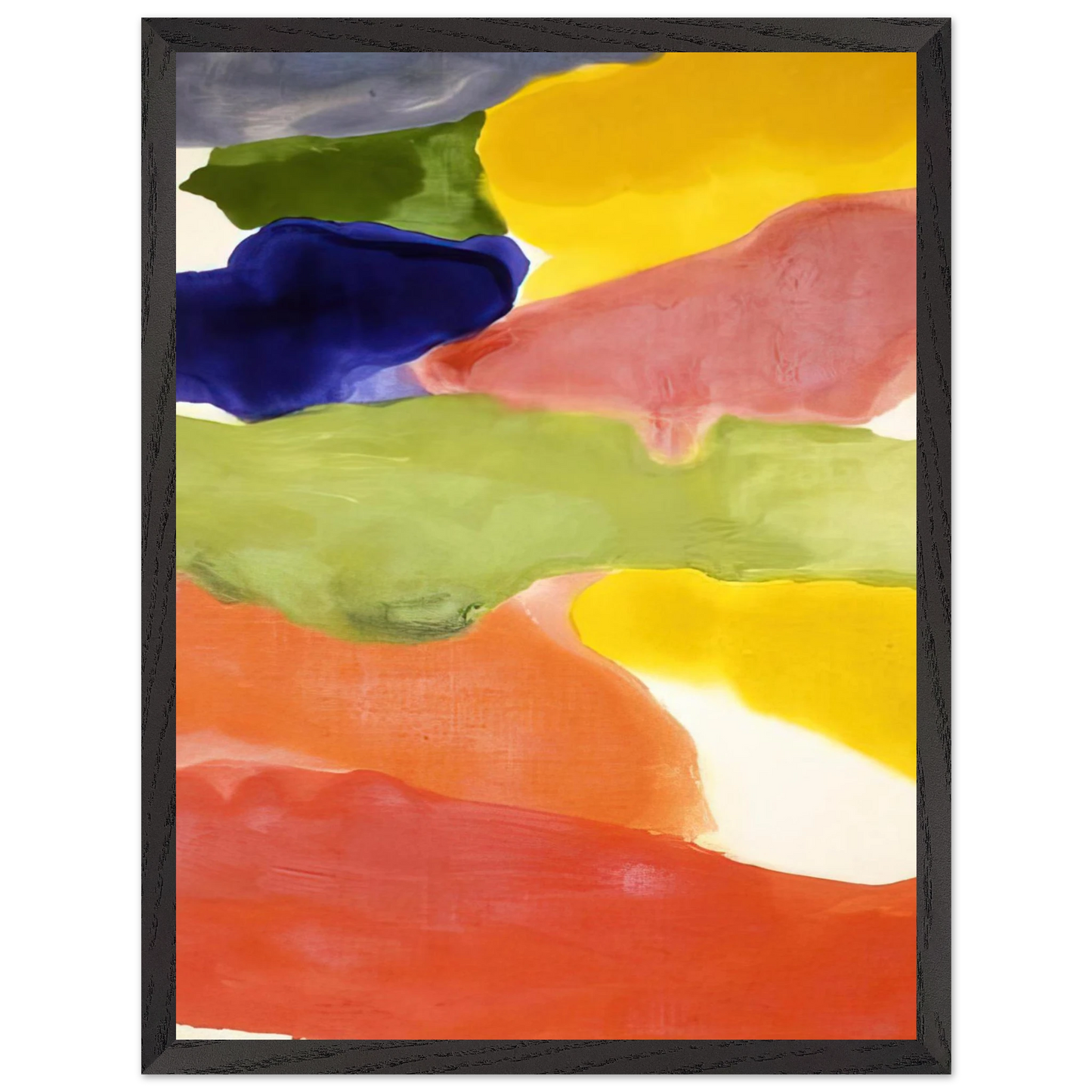 Helen Frankenthaler - Tutti-Fruitti - 1966 Wall art - 30x40 cm / 12x16 inches - Premium Wooden Framed Poster With Fine Art Paper - Black frame