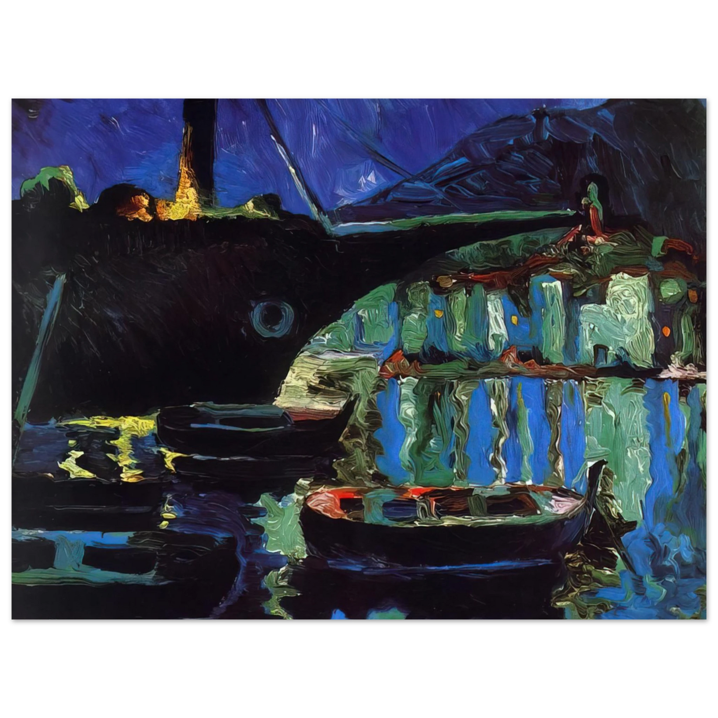 Salvador Dali - PORT OF CADAQUES NIGHT Fine Art Poster - Default Title